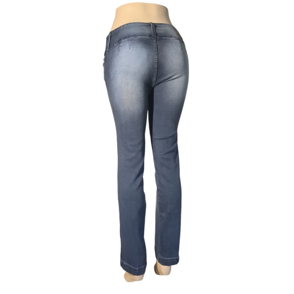 *NEW* Colombian Authentic Skinny Butt Lifter white Embroidery Jeans Si… - Picture 3 of 12